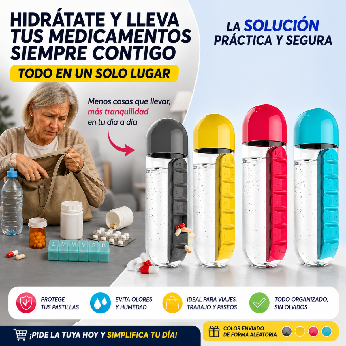 Botella Pastillero