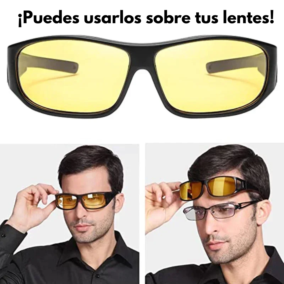 Lentes HD Vision 2x1 para el día y la noche