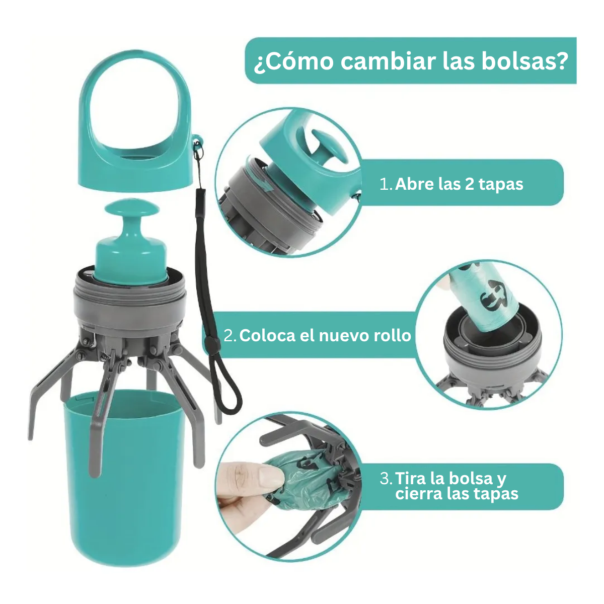 Recogedor Portátil de Excrementos Mascotas