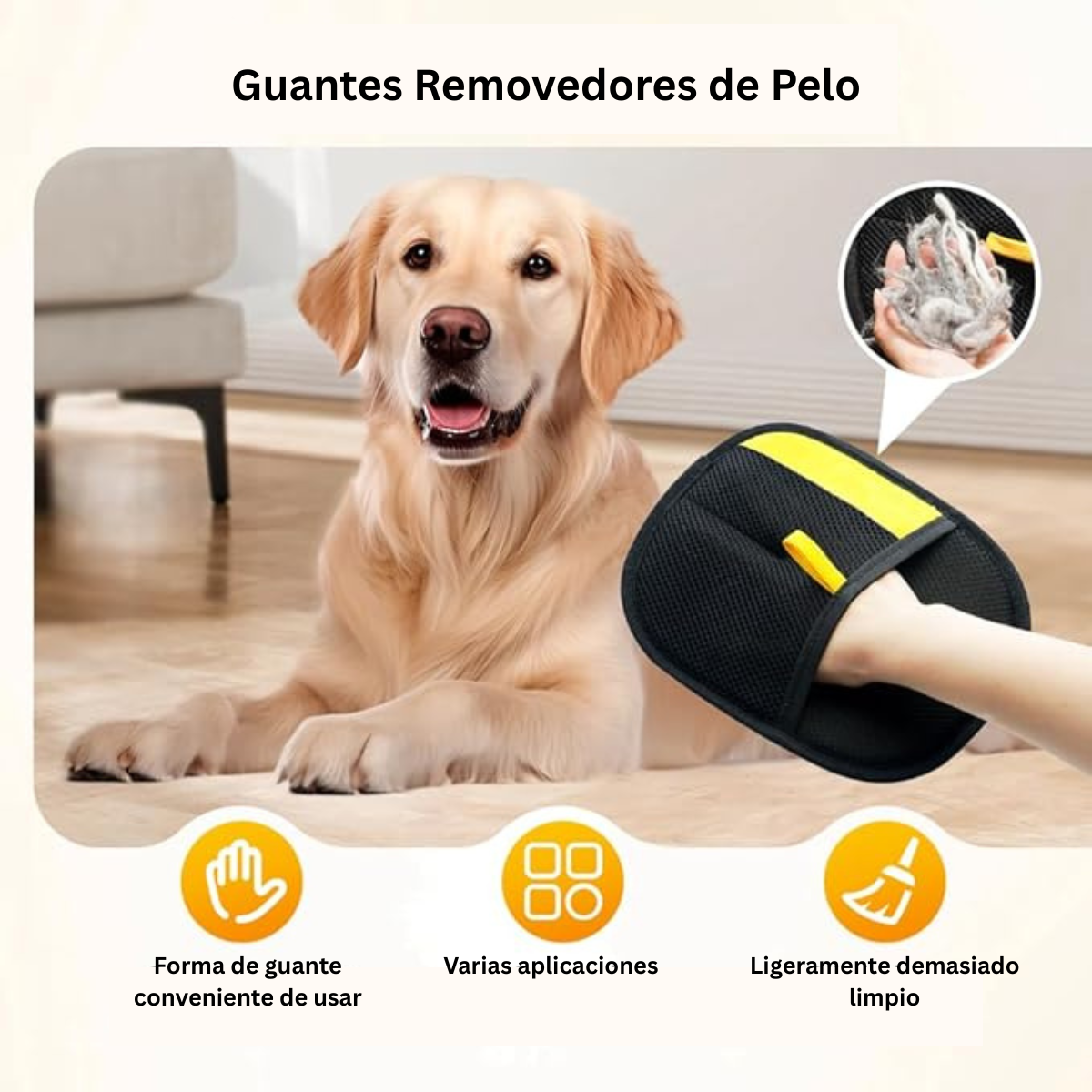 Guante Removedor de Pelos de Mascotas