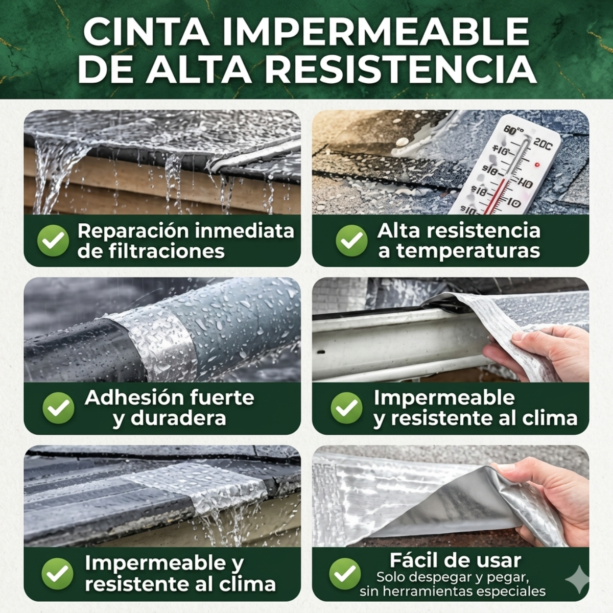 Cinta de Reparación Impermeable