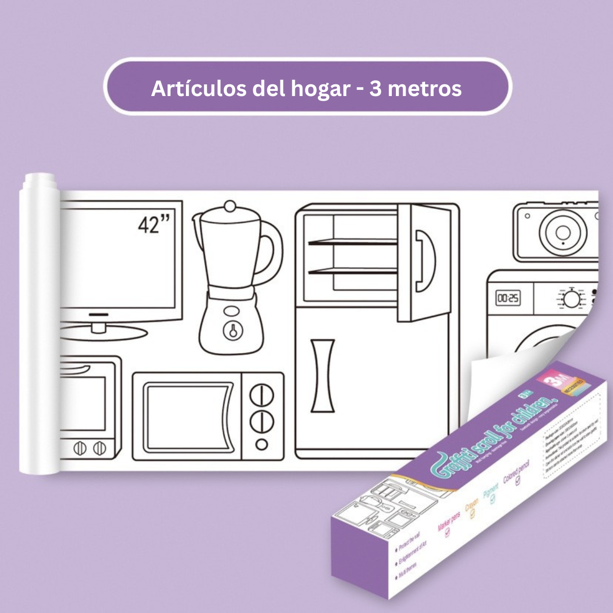 Rollo para Pintar Creativo para Niños