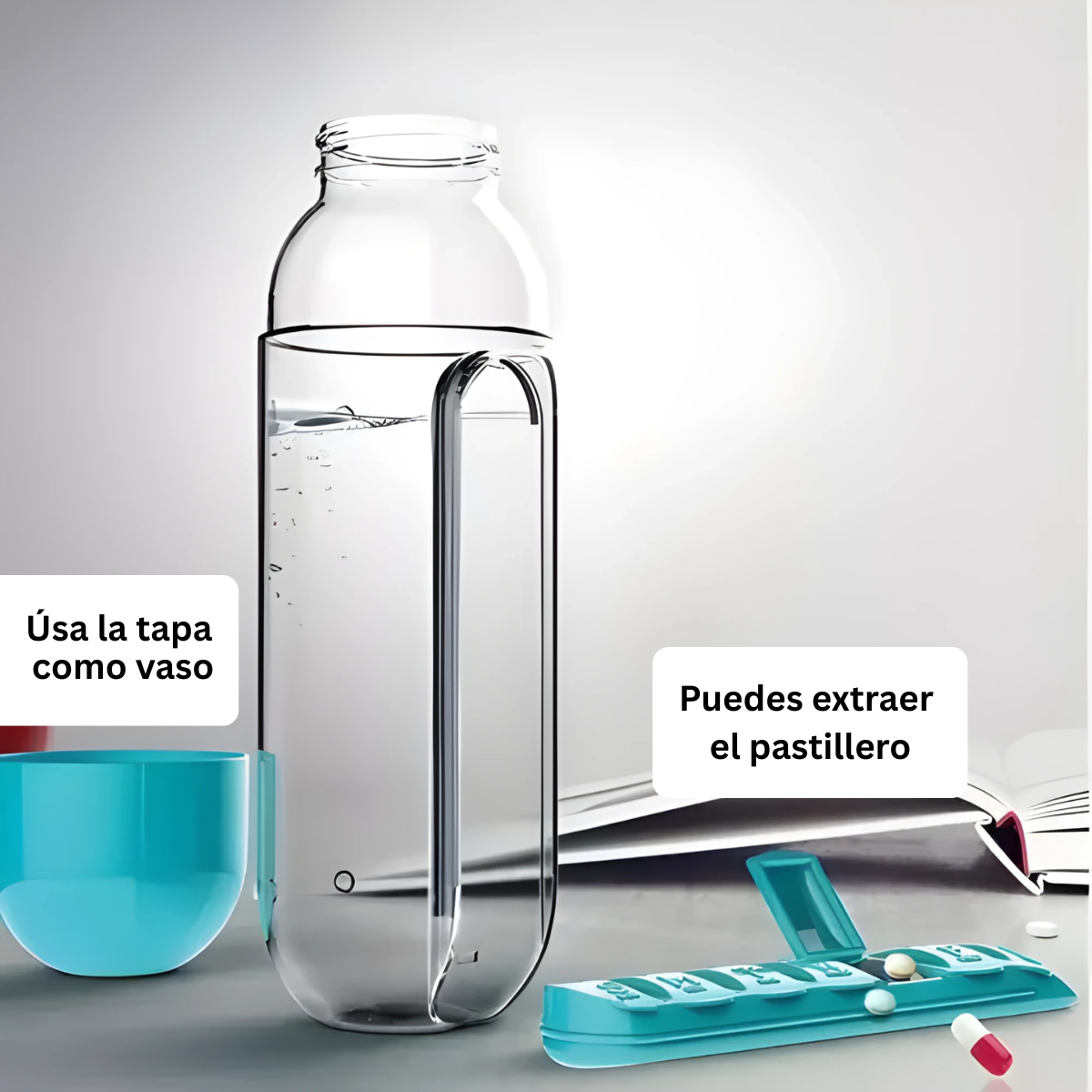 Botella Pastillero