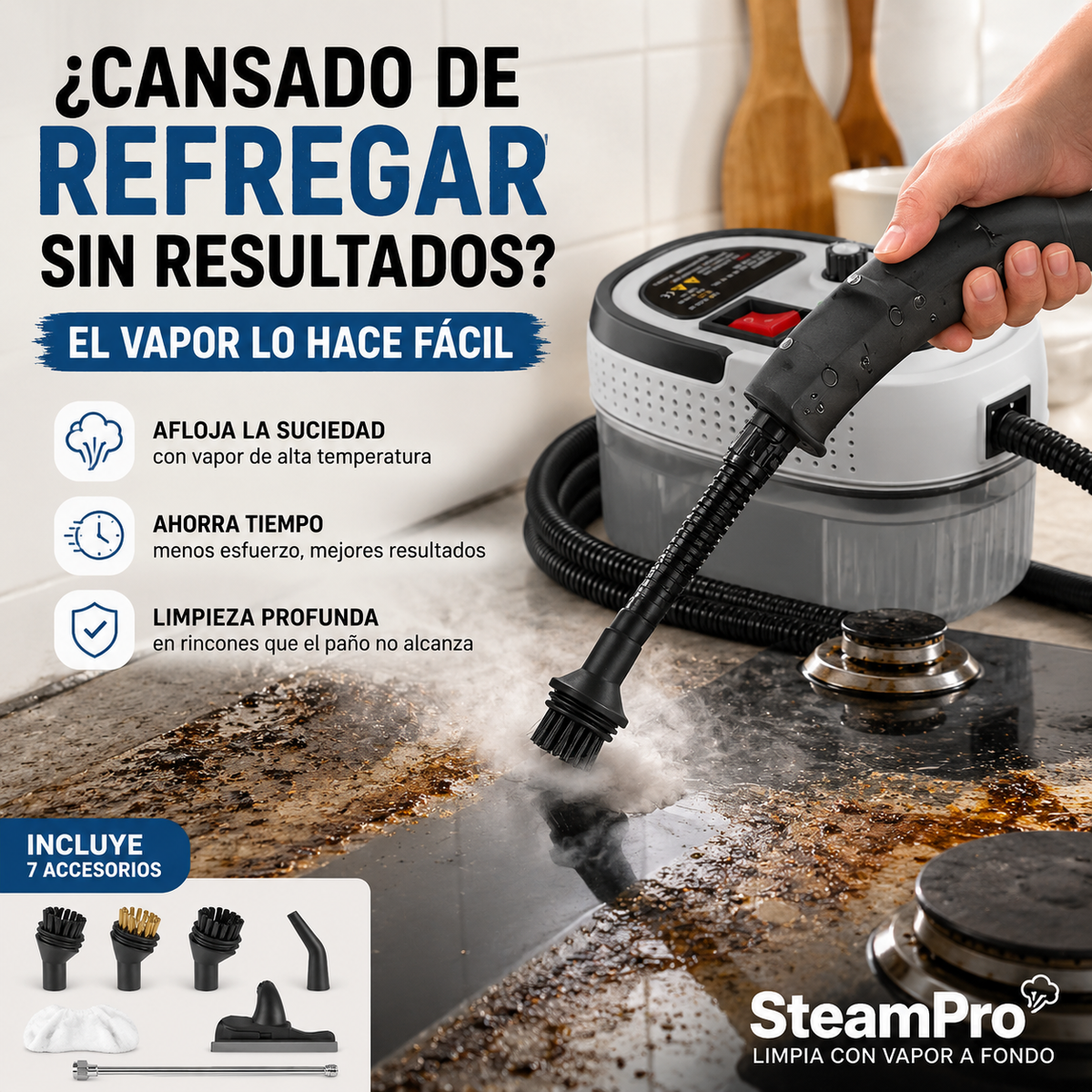 SteamPro - Limpia con vapor a fondo